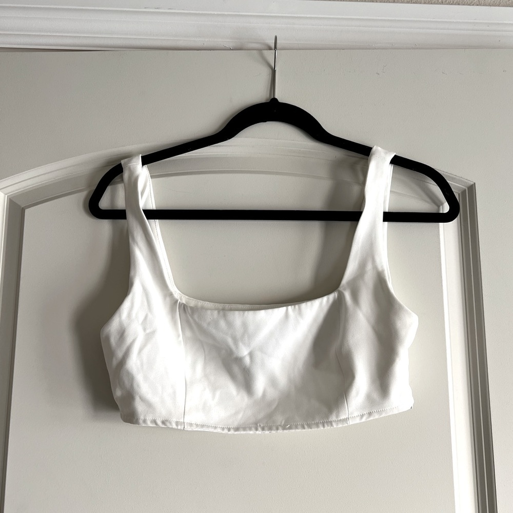 Princess Polly White Crop Top